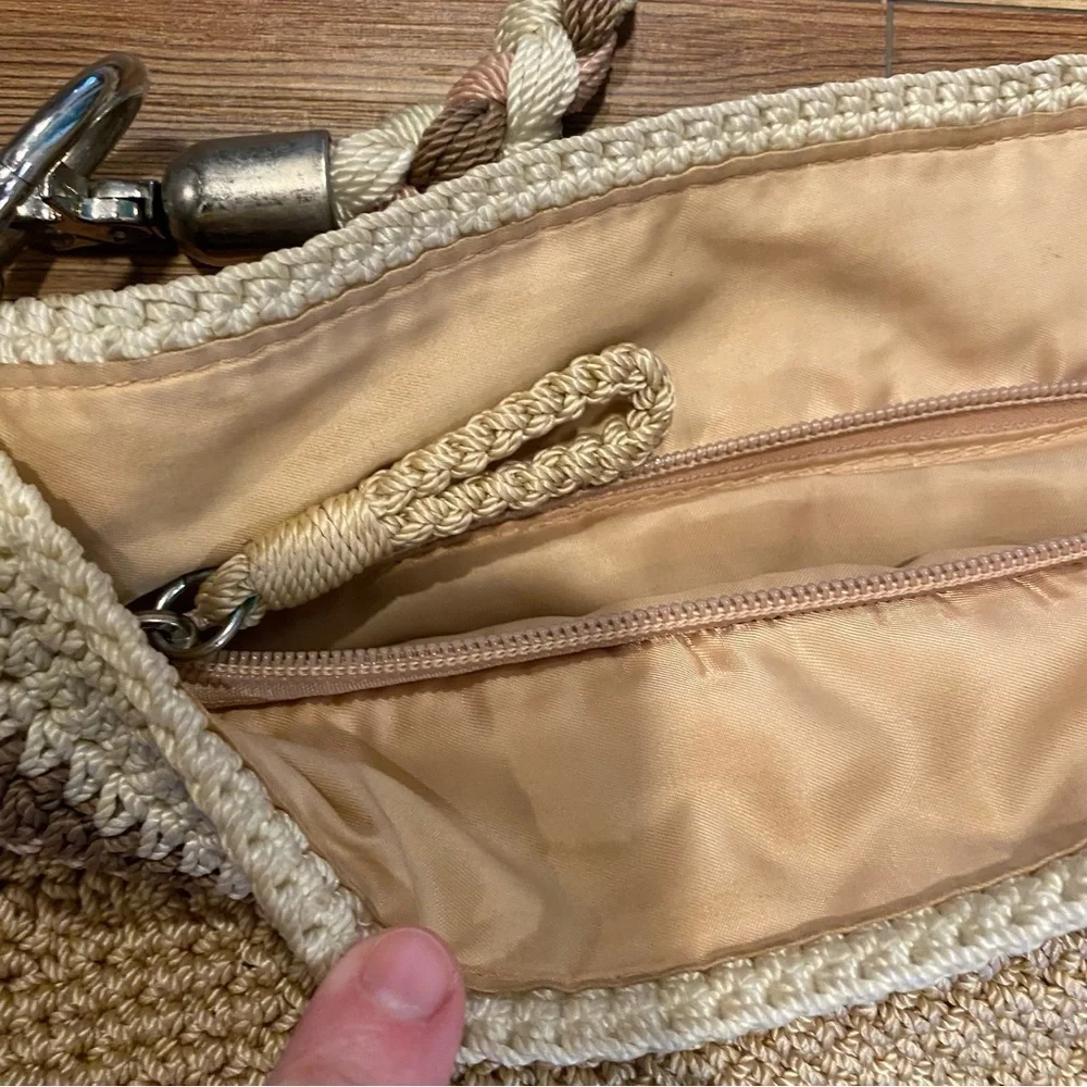 The Sak Tan and Brown Shoulder Bag with Braided Strap